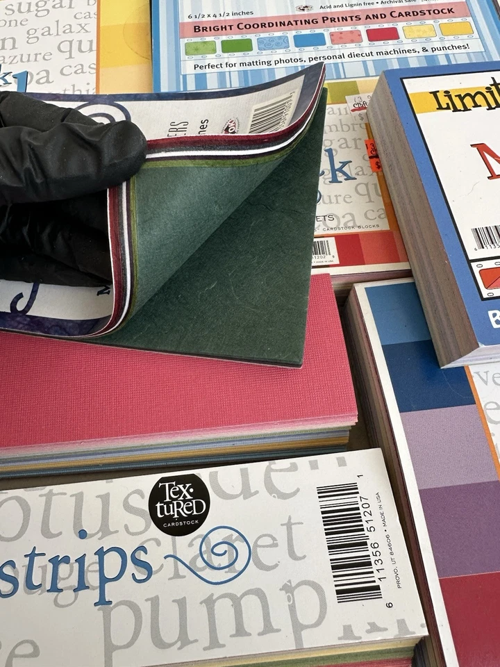 Lote de pilas de alfombrillas de papel para álbumes de recortes Foto 3 de 4