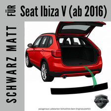 Ladekantenschutz Lackschutzfolie für Seat Ibiza V  (ab 2016)  schwarz seidenmatt