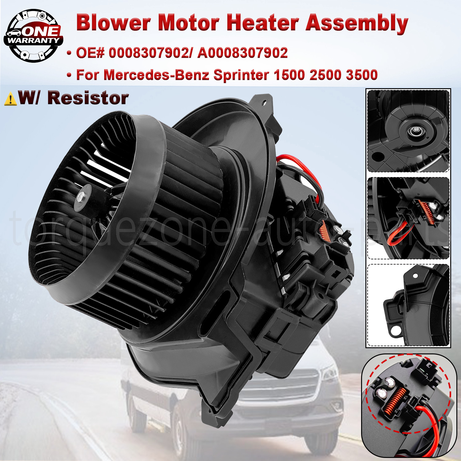 New Blower Motor Assembly 0008307902 for Mercedes-Benz Sprinter 1500 2500 3500