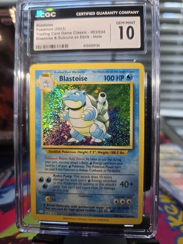 Pokémon  English Blastoise 003/034 Trading Card Game Classic Holo