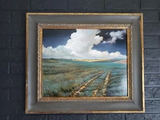 ✔Oʀɪɢɪɴᴀʟ Oɪʟ Pᴀɪɴᴛɪɴɢs Sɪɢɴᴇᴅ, Fʀᴀᴍᴇᴅ, Decor Vɪɴᴛᴀɢᴇ, Realism Lᴀɴᴅsᴄᴀᴘᴇ, Storm 