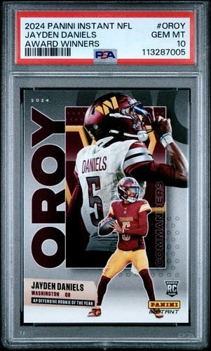 2024 PANINI INSTANT NFL AWARD WINNERS #OROY JAYDEN DANIELS PSA 10