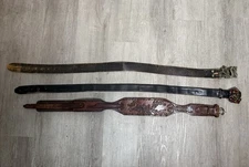 Vintage 80s Baron & Bergamot brass dragon buckles/belts