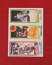 1980 Topps #170  Earl Monroe/ #206 James Silas /#91 Terry Tyler NBA Card 