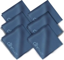 Care Touch Microfiber Cleaning Cloths, 6 Pack - Cleans Glasses, Lenses, Phones,