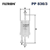 Filtron Pp 836/3 Kraftstofffilter FüR Audi, Seat, Skoda, Vw