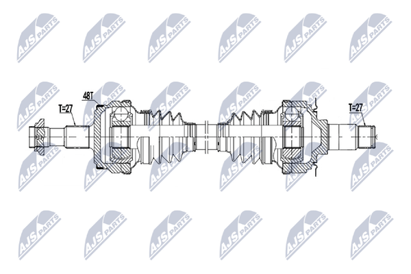 Antriebswelle NTY NPW-ME-194 FüR Mercedes Klasse W212 Model S212 GLK X204 CLS-image