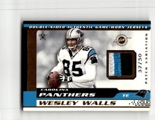 2001 Pacific Vanguard Wesley Walls / Frank Wycheck Jerseys Patches #/50 #13