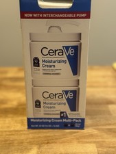 CeraVe Moisturizing Cream. 2 Pack (  16 oz Jar with Pump + 16 oz Jar)