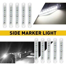 10pcs 9 LED Sealed Marker Side Clearance Light Car Truck Trailer Lorry Bus White