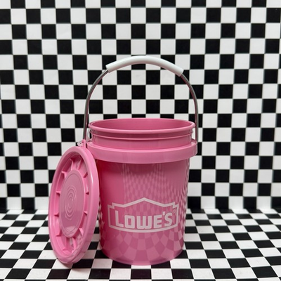 #ad #ad 🪣🩷 PINK Lowe#x27;s 0.5 Quart BPA Free Mini Paint Bucket 🪣 With Lid 🩷 $3.19