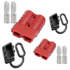 2 Pack 50A Battery Quick Connect Disconnect Plugs Red Black for Car Forklifts