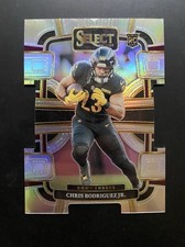 Chris Rodriguez Jr. 2023 Select Rookie Card #100 Silver Prizm Die-Cut Commanders. rookie card picture