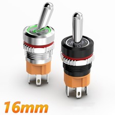 16mm Waterproof Power Toggle switch ON/OFF 2/3 Position 20A 250VAC LED Red Green