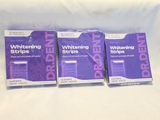 DR.DENT Teeth Whitening Strips 14ct Mint Enamel Safe Non-Toxic Set Of 3