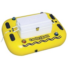 Inflatable Swimming Pool Cooler Raft Float - 55" - Yellow and Black