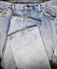 Vintage 90s Rustler Made in the USA Distressed Jeans Acid Wash Grunge 34x29