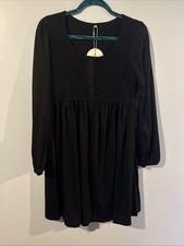 Women’s Black Dress With Buttons Size Medium New With Tags