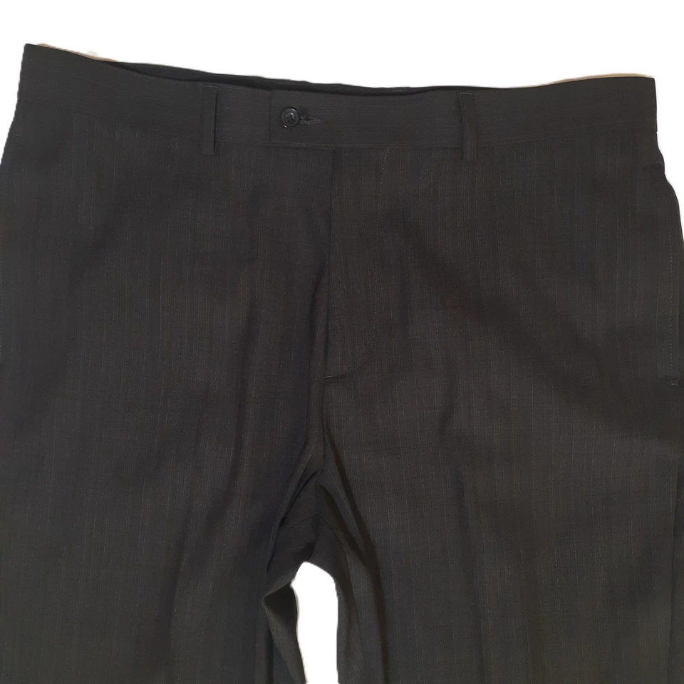 Pantalones de vestir Alexander Julian gris oscuro para hombre = entrepierna de 12,5 pulgadas = cintura de 31,5 pulgadas = 38 pulgadas Foto 3 de 4