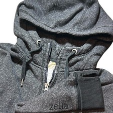 Zella Gray Full Zip Hoodie Jacket Athletic Athleisure Activewear