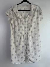 Vintage Glenflora Floral Granny Nightgown Small Soft Lace Grandma Core