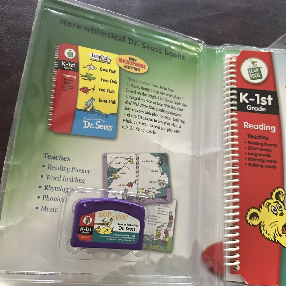 Sistema de aprendizaje LeapFrog LeapPad + libro Hop on Pop y cartucho Dr. Seuss Foto 4 de 4