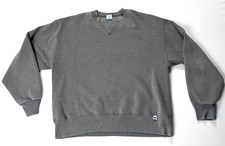 Vintage Russell Athletic Mens Blank Crewneck Sweatshirt Gray Sz L Solid