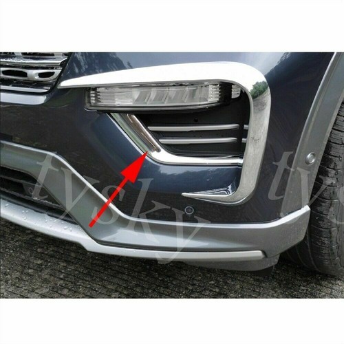 For Ford Explorer 2020-2022 Chrome Fog Light Lamp Foglamp Moulding Cover Trim 2P - Picture 2 of 6