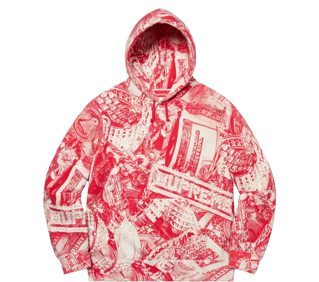 Neuf ! Sweat à capuche Supreme S/S 20 Bling (rouge) Large