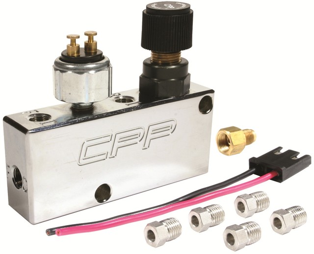 CPP PROPORTIONING VALVE STOP LIGHT DISTRIBUTION BLOCK CHROME + SWITCH
