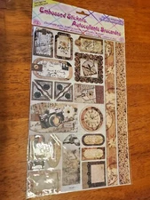 Embossed Stickers Ideal for Scrapbooking