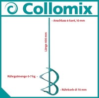 Collomix Bohrmaschinen RüHrkorb RüHrquirl Wk 70S Fliesenkleber MöRtel Putz Etc.
