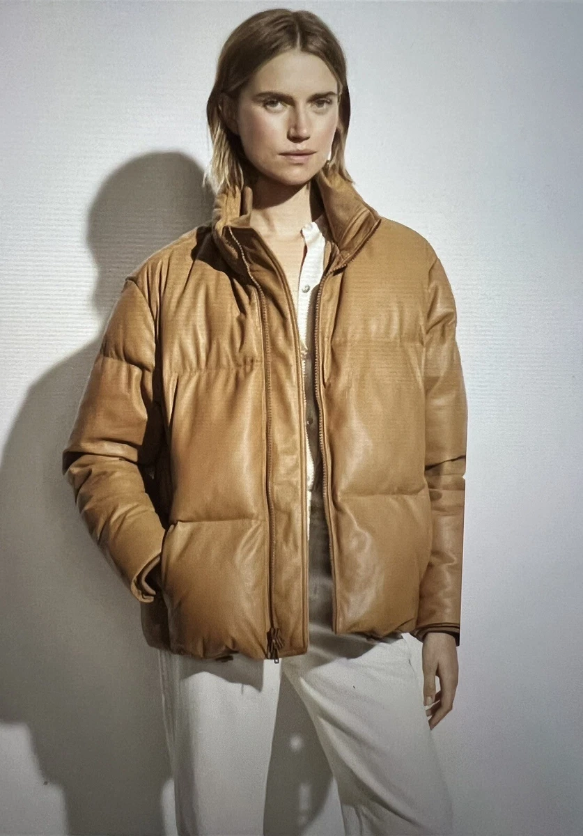 Vince leather store puffer jacket