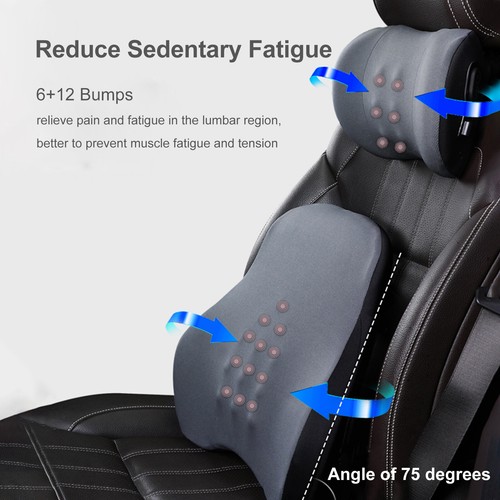 Lendenwirbelstützkissen für Bürostuhl Auto Lendenkissen Schmerzlinderung Memory Foam - Bild 6 von 12