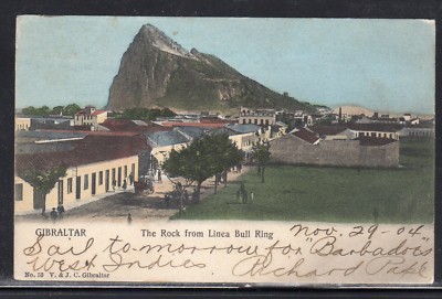 Gibraltar The Rock From Linea Bull Ring Used 1904 b205