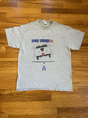 Y2K Dumb And Dumber Vintage T-shirt Rare Movie Promo Large Jim Carrey The Mask