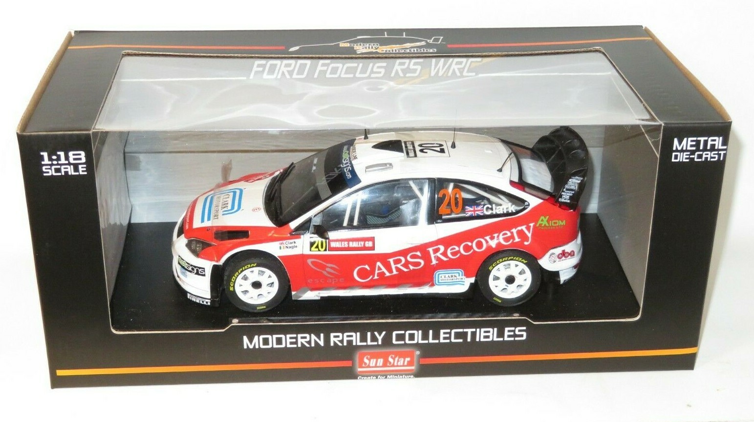 1/18 Ford Focus WRC`07   Wales Rally GB 2007  #20  B.Clark / P.Nagle