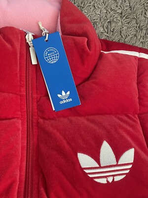 【Adidas】Adicolor 70s ベルベット ダウンジャケット Sz XL- adidas ORIGINALS WOMEN'S ADICOLOR 70S VELVET DOWN