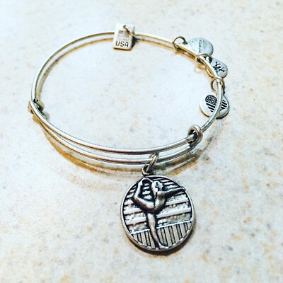 Alex Ani Team USA Gymnastics Rafaelian Silver Tone Charm Bangle