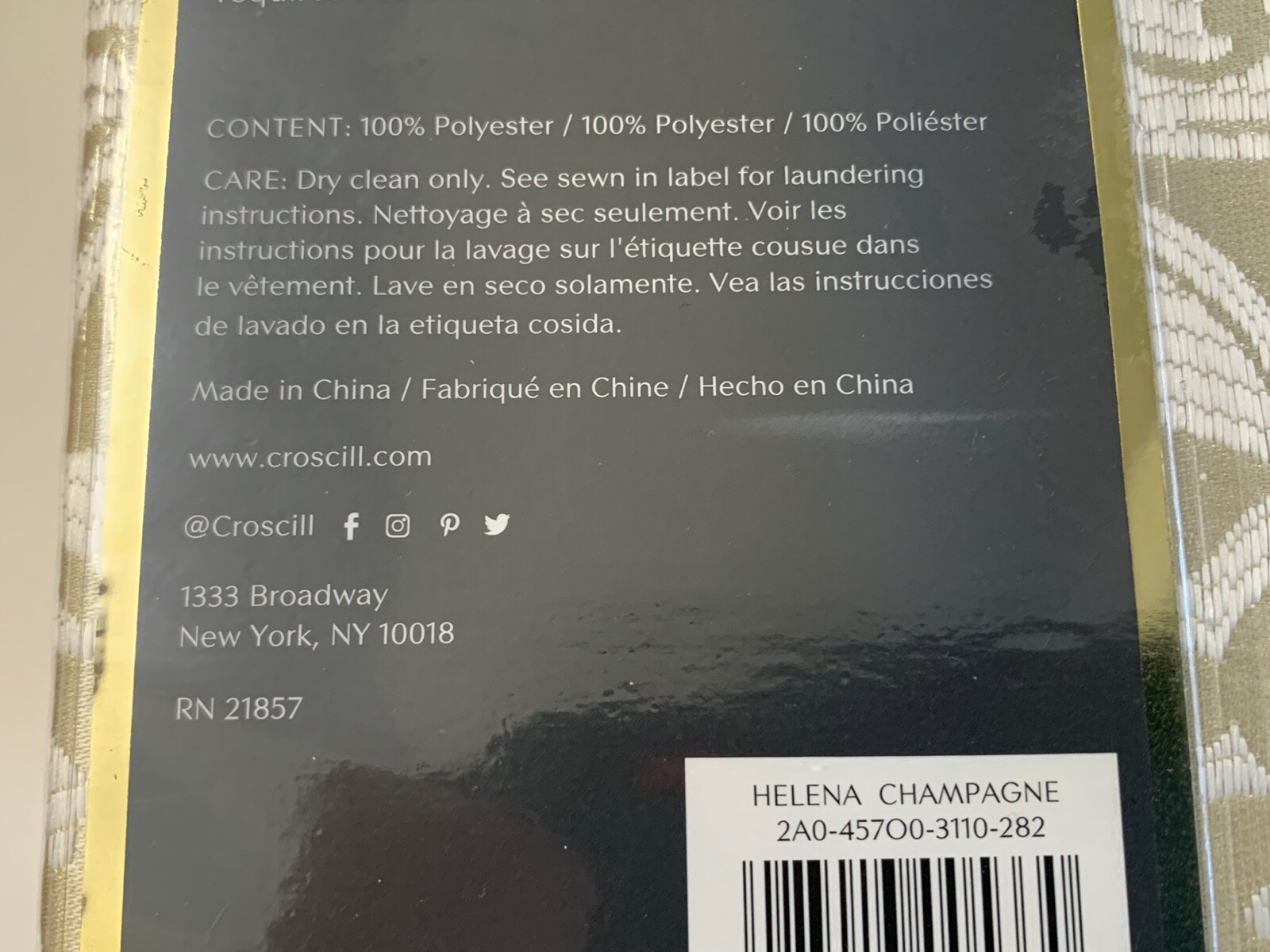 CROSCILL HELENA SCALLOPED DOUBLE LAYERED VALANCE 67 IN X 18 IN