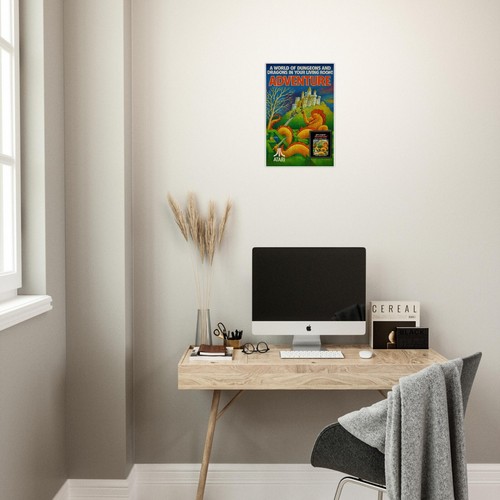 ADVENTURE ATARI POSTER - DUNGEONS & DRAGONS IN YOUR LIVING ROOM - GAME ROOM DECO - Picture 8 of 14