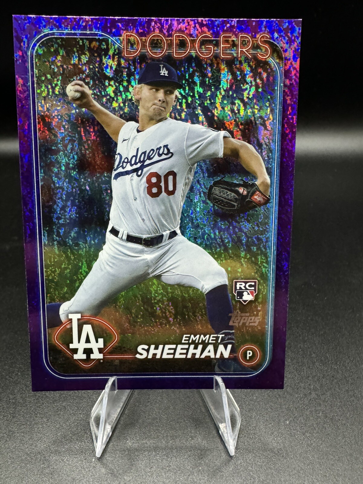 2024 Topps Series 1 #283 Emmet Sheehan Purple Foil #243/799 RC