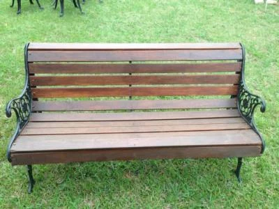 Vintage Cast Iron Garden Outdoor Patio Bench Seat Chair Lounging