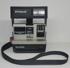 Vintage Original Polaroid Sun 600 LMS Instant Film Flash Land Camera with Strap