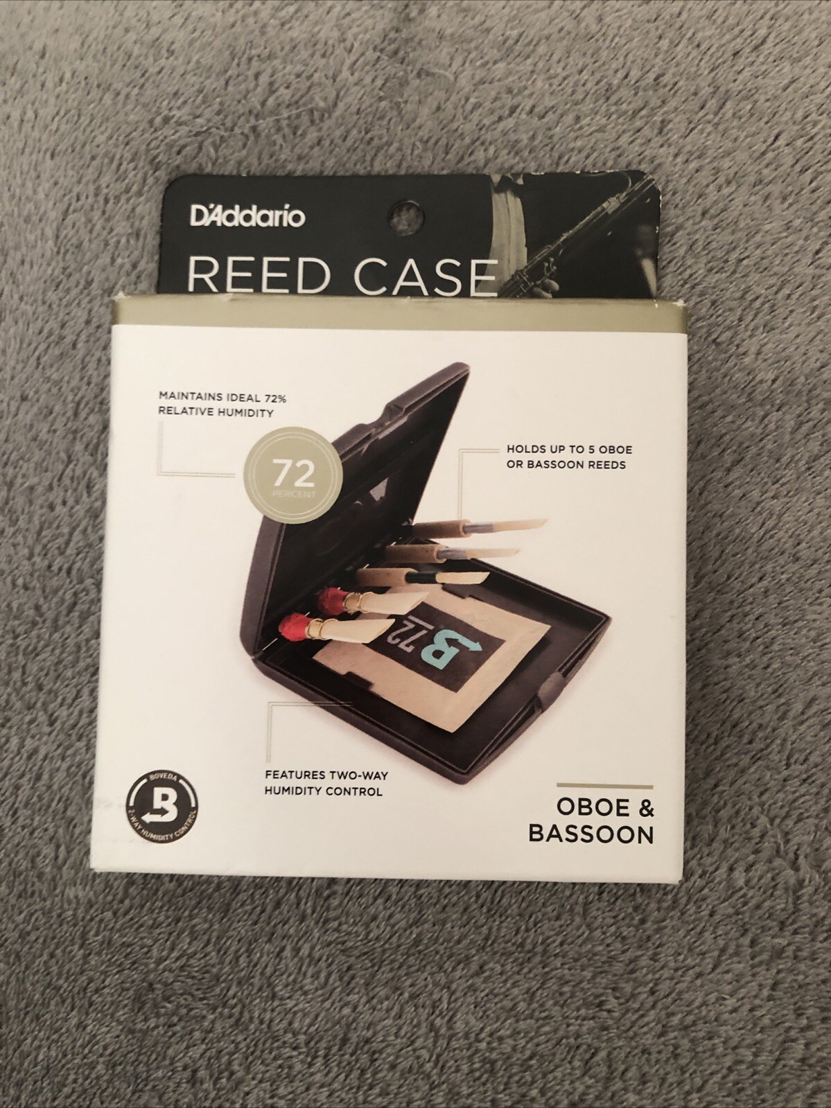 D'Addario Double Reed Case for Oboe and Bassoon - 5 Reeds - RVCASE05 BNIB