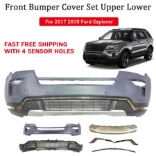 Front Bumper Cover Kit Assembly Fit For 2017-2019 Ford Explorer # JB5Z-17E811-CA