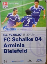 Schalke vs. Arminia Bielefeld Poster Plakat Spielankündigung 19.05.2007 FP35