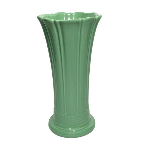 Fiesta Medium Vase Sea Mist Green Retired 2005 Fluted Post 86 Homer Laughlin - Picture 2 of 6