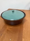 Red Wing Pottery Village Green Casserole Dish With Lid 8" Brown & Green