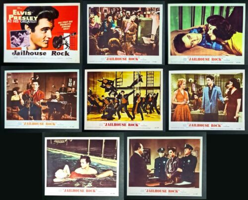 ELVIS PRESLEY - JAILHOUSE ROCK 🎬 Set of 8 LOBBY CARDS Reproduction Printed Art - Picture 1 of 9